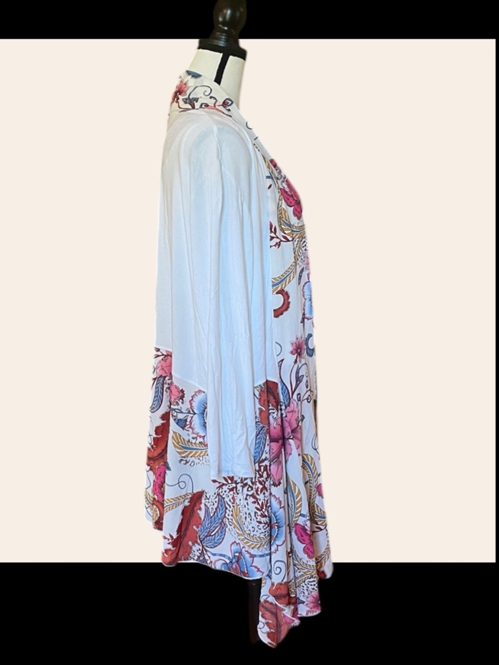 Pyramid Collection Jacobean Ivory Knit Jacket & Tunic - Picture 5 of 13